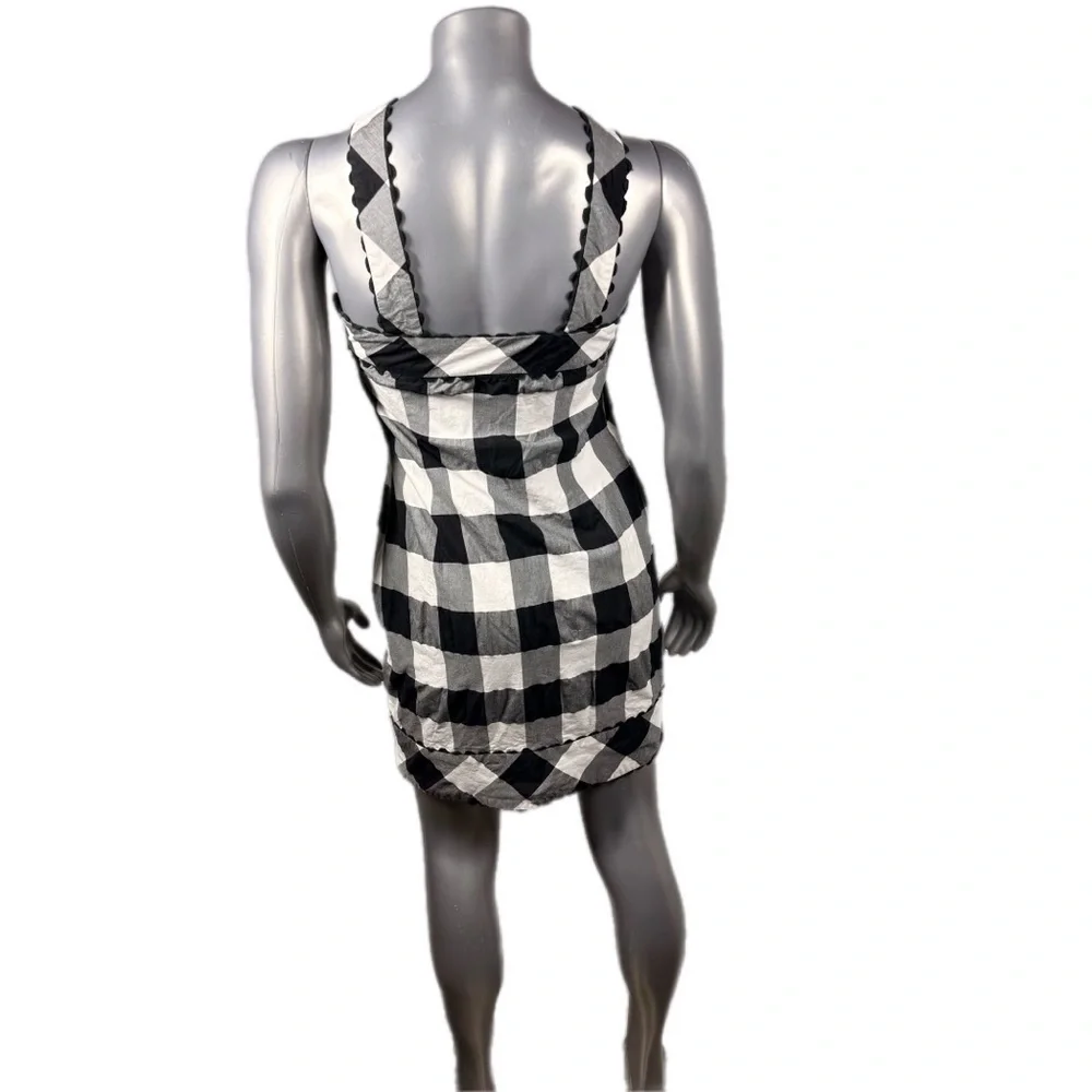 Vintage Sara Campbell Black and White Checkered Dress - Picture 7 of 14